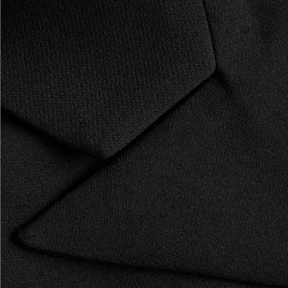 Express Double Breasted Padded Shoulder Tuxedo Maxi Blazer Dress Black Small NWT - Picture 6 of 15